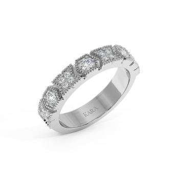 Semi Eternity Wedding Ring with Diamonds 0.30ct