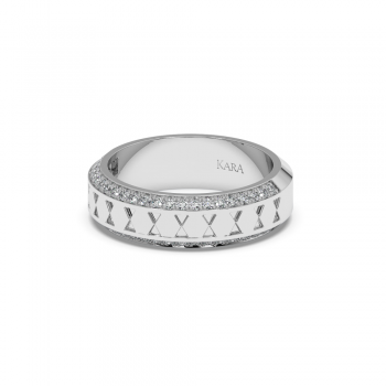 Semi Eternity Wedding Ring with Diamonds 0.30ct