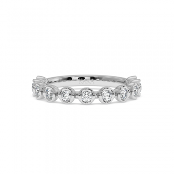 Semi Eternity Wedding Ring with Diamonds of 0.44ct