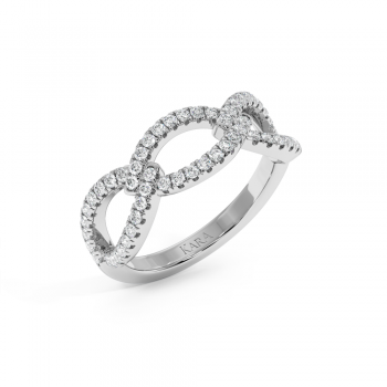 Semi Eternity Wedding Ring with Diamonds 0.47ct
