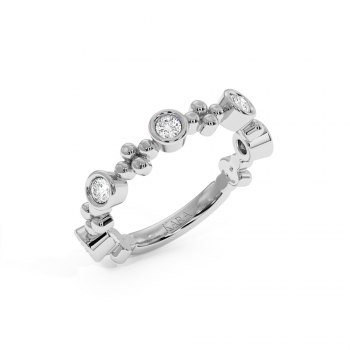Eternity ring/ring in 14 K white gold with 0.29 ct diamonds.