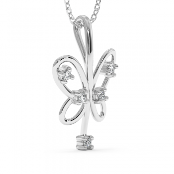 Butterfly pendant with 0.10 ct diamonds