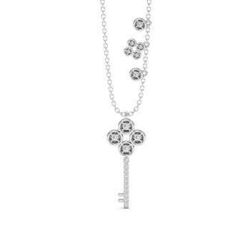 0.16 ct diamond key pendant