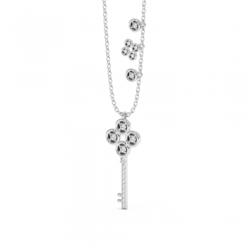 0.16 ct diamond key pendant
