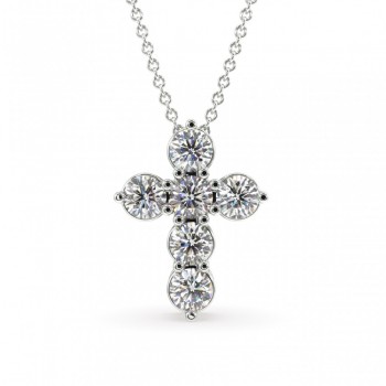 Cross Pendant with Diamonds 0.46 ct