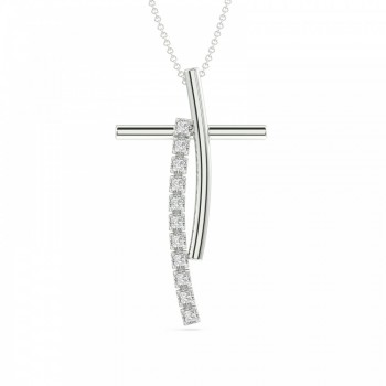 Cross Pendant with Diamonds 0.47 ct