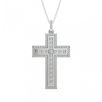 Cross pendant with 0.73 ct diamonds