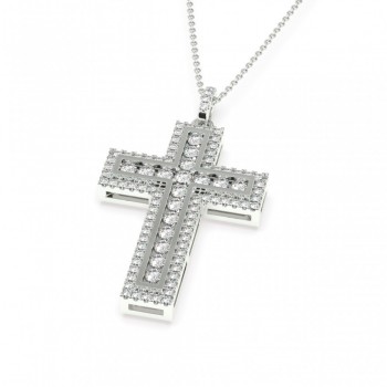 Cross pendant with 0.73 ct diamonds