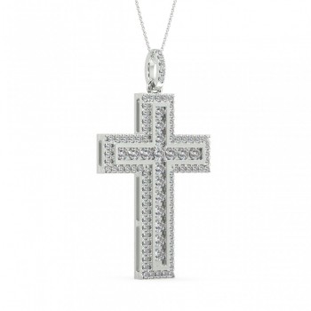 Cross pendant with 0.73 ct diamonds