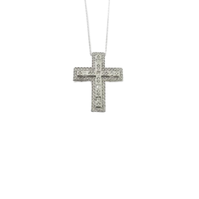 Cross pendant with 1.23 ct diamonds