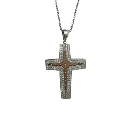 Cross pendant with 2.62 ct diamonds
