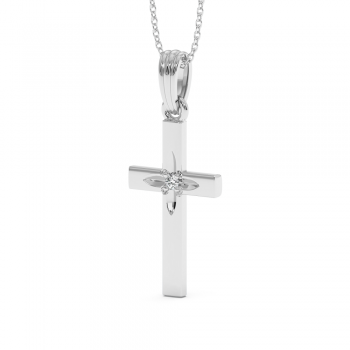 0.04ct diamond cross pendant