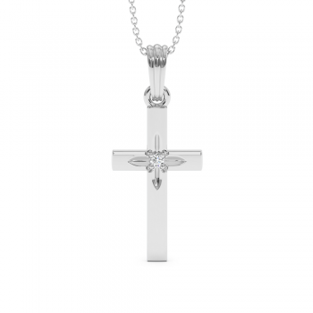 0.04ct diamond cross pendant
