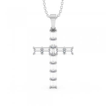 Diamond Cross Pendant with Diamonds Baget 1.11ct