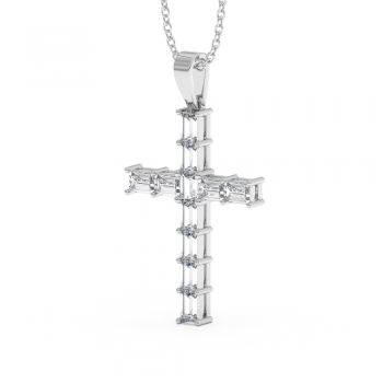 Diamond Cross Pendant with Diamonds Baget 1.11ct