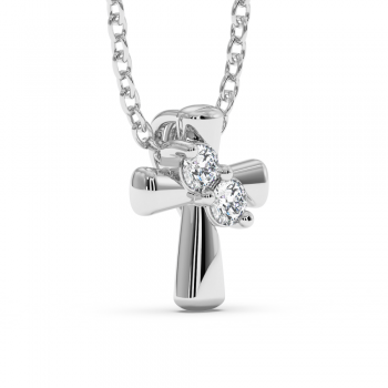 Cross pendant with 0.07 ct diamonds