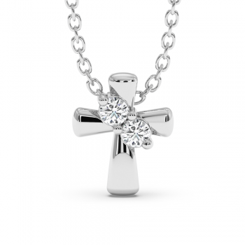 Cross pendant with 0.07 ct diamonds