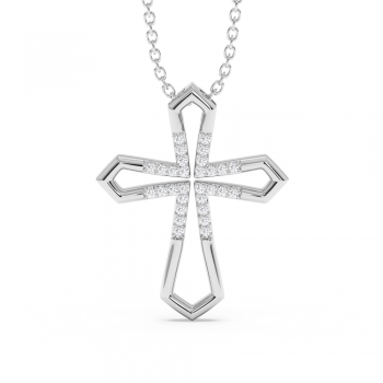 0.09ct Diamond Cross Pendant