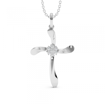 0.09ct Diamond Cross Pendant