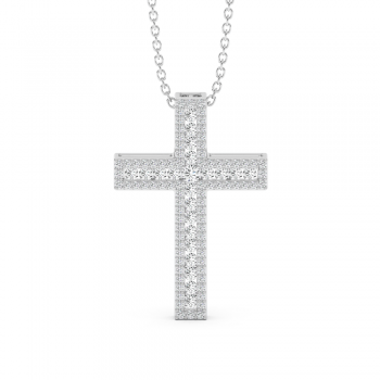 0.63ct Diamond Cross Pendant
