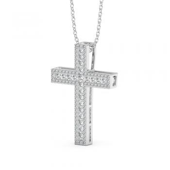 0.63ct Diamond Cross Pendant