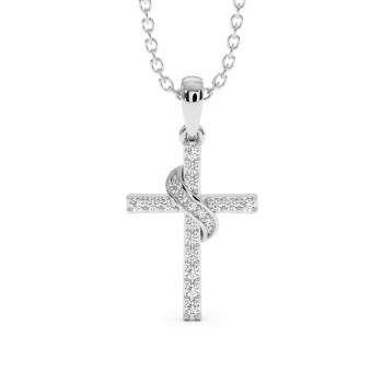 0.12ct Diamond Cross Pendant