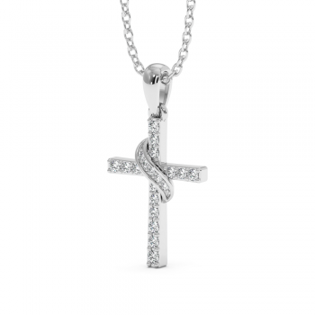 0.12ct Diamond Cross Pendant