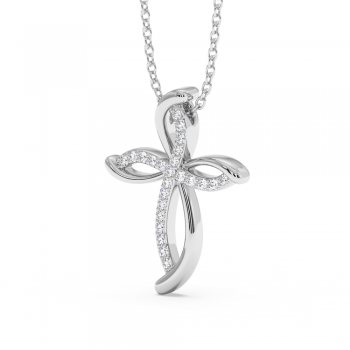 0.12ct Diamond Cross Pendant