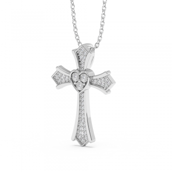 0.13ct Diamond Cross Pendant