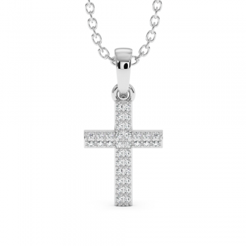 Cross pendant with 0.17 ct diamonds