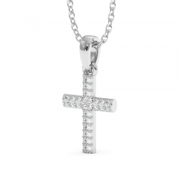 Cross pendant with 0.17 ct diamonds
