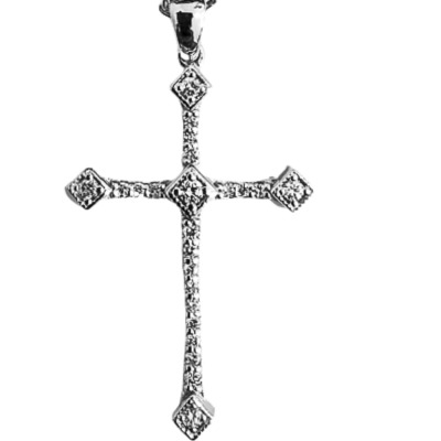 Cross pendant with 0.17 ct diamonds