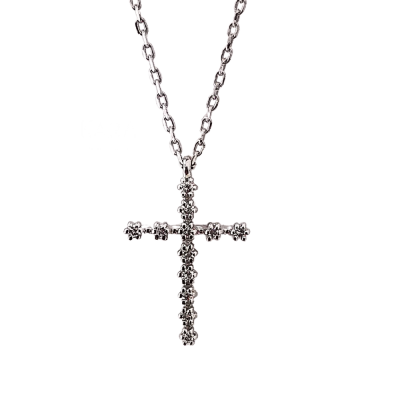Cross pendant with 0.17 ct diamonds