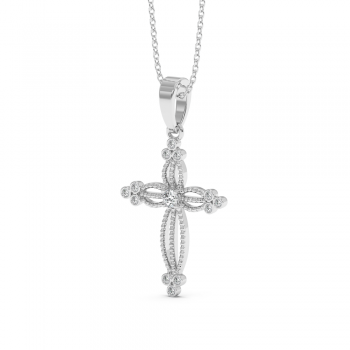 Cross Pendant with Diamonds 0.20 ct