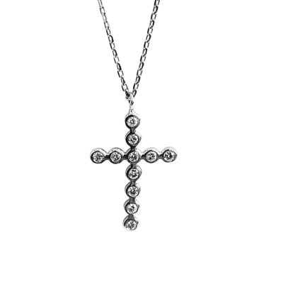 Cross pendant with 0.20 ct diamonds