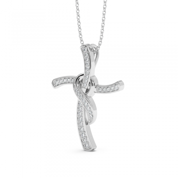 0.22ct Diamond Cross Pendant