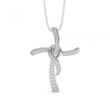 0.22ct Diamond Cross Pendant