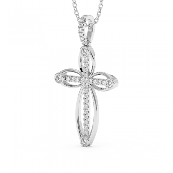 0.23ct Diamond Cross Pendant