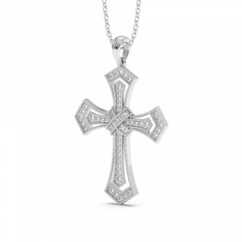 0.24ct Diamond Cross Pendant