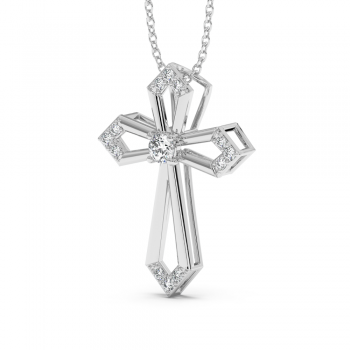 0.24ct Diamond Cross Pendant