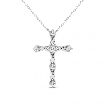 Cross Pendant with Diamonds 0.25 ct