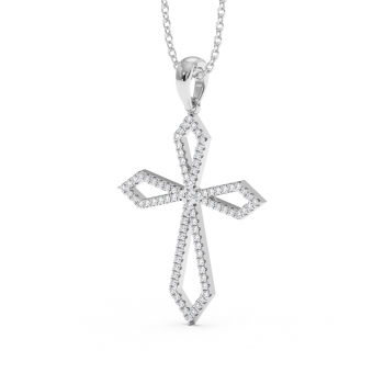 Diamond Cross Pendant with Diamonds 0.26