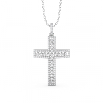 Cross Pendant with Diamonds 0.28ct