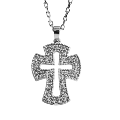 Cross pendant with 0.30 ct diamonds