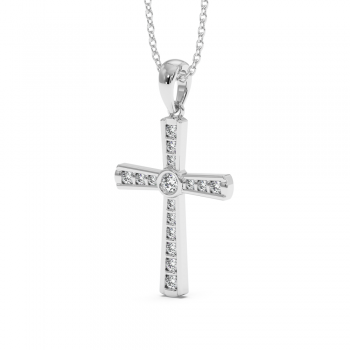 0.32ct Diamond Cross Pendant
