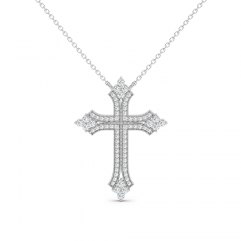 Cross Pendant with Diamonds 0.33 ct