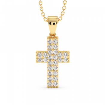 Cross Pendant with Diamonds 0.34 ct