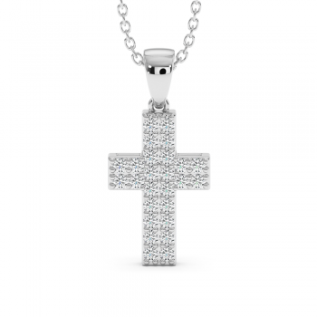 Cross Pendant with Diamonds 0.34 ct