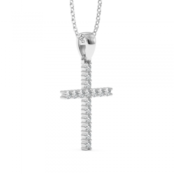 Cross Pendant with Diamonds 0.37 ct