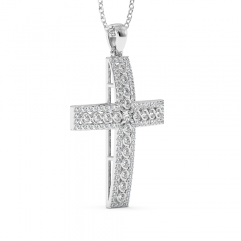 Cross pendant with diamonds 0.38 ct 